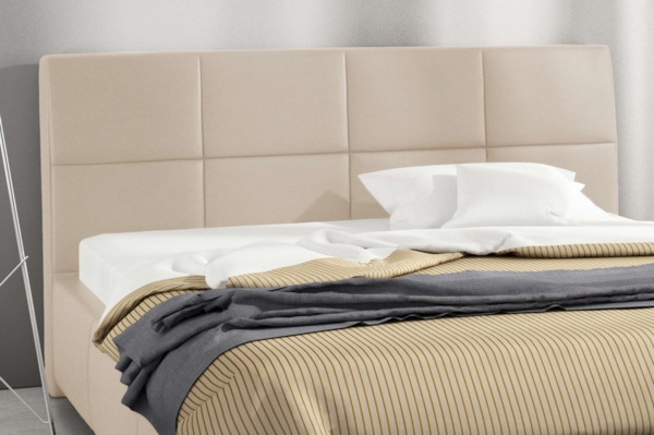 99rooms Jayden Polsterbett ohne Bettkasten 160x200 cm Velours Jasmine Beige Bild 3