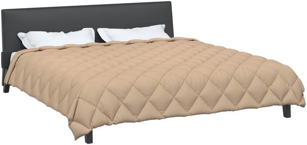 vidaXL Winterbettdecke Taupe 200 x 220 cm Mikrofaser 42025700 Bild 3