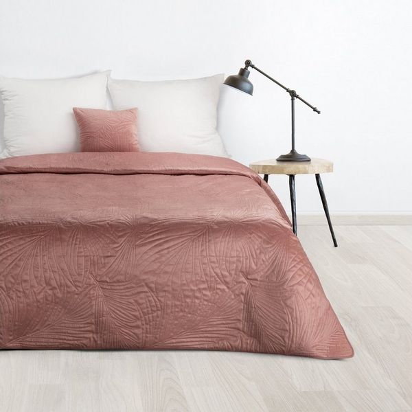 Design91 Tagesdecke LUIZ, Gesteppte Decke Zweiseitig Moderner Bettüberwurf Velours