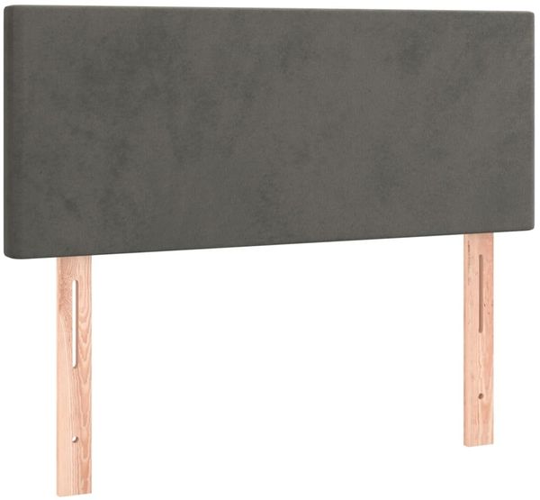 vidaXL Boxspringbett mit Matratze Dunkelgrau 120x200 cm Samt, Härtegrad: H2 [3141174] Bild 6
