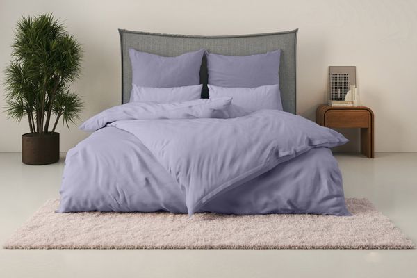 OTTO home Bettwäsche Mila in 135x200, 155x220 oder 200x200 cm, Mako-Satin, 2 teilig, Mako-Satin, Bettwäsche aus Baumwolle, unifarbene Bettwäsche