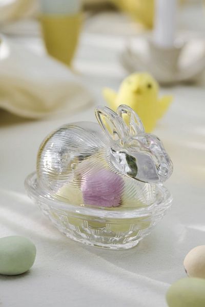 Ib Laursen - Glashase Glasschale Schale Hase mit Deckel Glas Osterdeko 8723-00