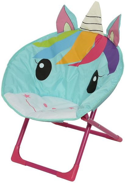 Decoris season decorations Kinderklappstuhl, Klappstuhl / Moonchair Kinder 52x42x48cm Einhorn klappbar