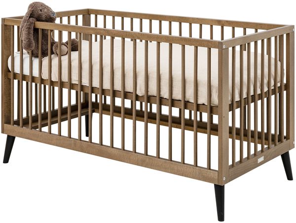Bopita Zara Schlafsofa 70x140 cm - Walnuss Holz ko - Material: MDF / Spanplatte - Babypark. de