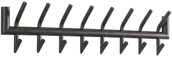 Garderobe Rundgravo aus Metall, Industrial Design, dunkelgrau, 8 Haken, robust und nachhaltig