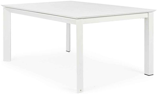 Gartentisch Ronoko aus Aluminium, modern mit Ausziehfunktion, Weiß, für 6–8 Personen