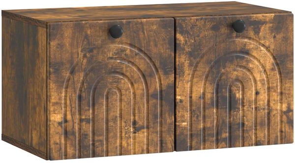 vidaXL Wandmontierter TV-Schrank Geräucherte Eiche 59,5 x 31 x 30 cm 898200