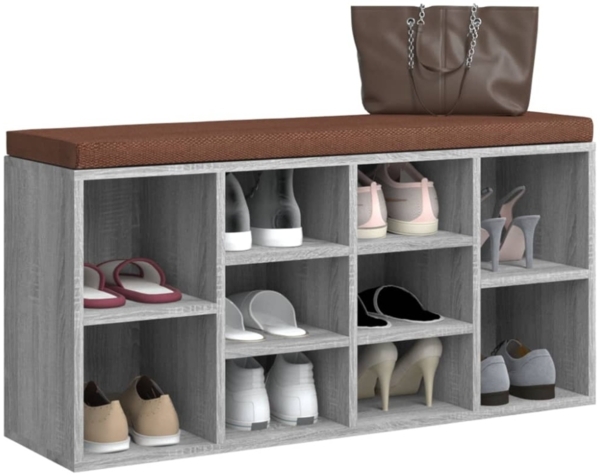 vidaXL Schuhbank Grau Sonoma 103x30x48 cm Holzwerkstoff 342613 Bild 2