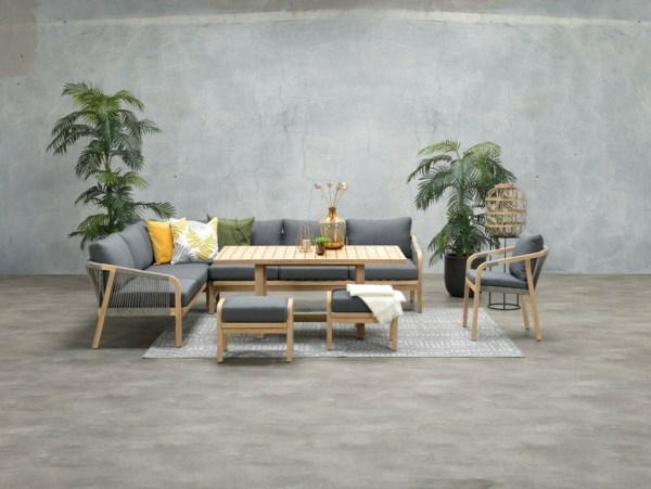 Garden Impressions 'Santos' Ecklounge, Akazie natur / grau