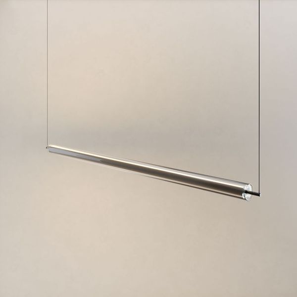 s.luce Ranya LED Up & Down Pendelleuchte mit Glas-Cover & Fernbedienung Schwarz, Klar 160cm