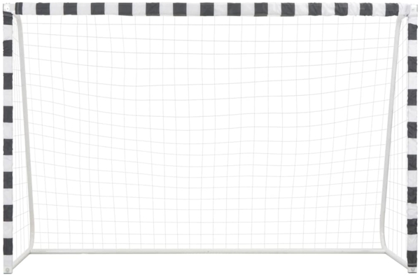 vidaXL Fußballtor, Metall weiß / schwarz, 300x200 cm