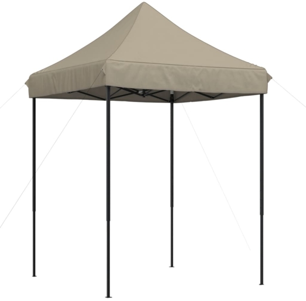 vidaXL Pop-Up Partyzelt, faltbar, Stahl / PE, Taupe, ohne Seitenteile, 306 x 200 x 200 cm
