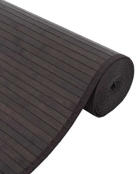 vidaXL Teppich Rechteckig Dunkelbraun 70x500 cm Bambus 376893 Bild 4