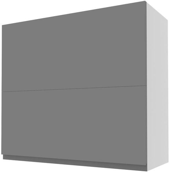 Küchenklapphängeschrank AVELLINO 80x32,5x72cm Hochfaltklappe grifflos Farbe: weiß Acryl Hochglanz / weiß (AV-W8B/80-AV)