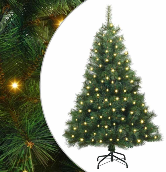 vidaXL Künstlicher Weihnachtsbaum mit 150 LEDs Grün 120 cm PE und PVC 3397753