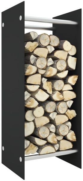 vidaXL Brennholzregal Schwarz 40x35x100 cm Hartglas 327467