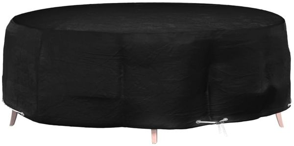 vidaXL Abdeckung für Lounge-Insel 10 Ösen Ø236x67 cm Rund 319334