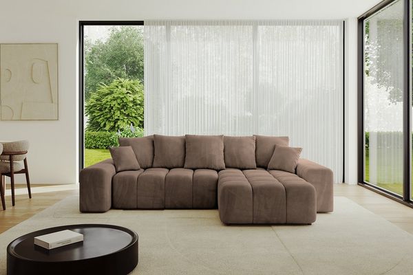 ALTDECOR Ecksofa ENIL-L, Couch mit Schlaffunktion, Wohnzimmer - Wohnlandschaft, Corner Sofa Bett Eckcouch Couch L-Form Schlafcouch Ausziehbar
