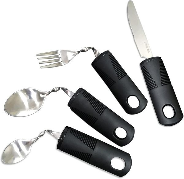 FELIXLEO Geschirr-Set Rostfreier 430 Edelstahl und rutschfester Gummi fuer sicheren Halt (1-tlg)