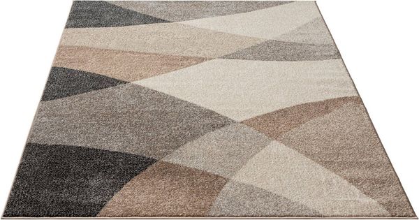merinos Teppich Thales 6100, rechteckig, Höhe: 10 mm, Kurzflorteppich mit Konturenschnitt, Wohnzimmer