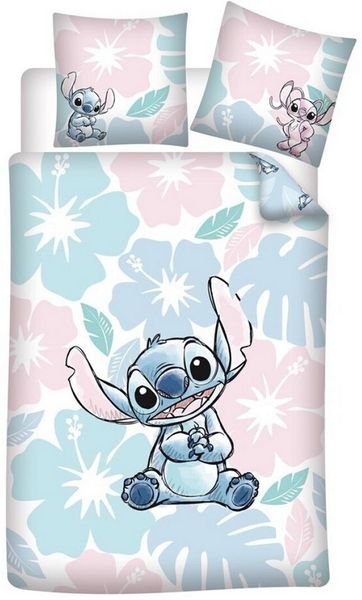 Disney Bettwäsche Disney Stitch Angel Kinder Bettwäsche 2tlg. Set 135-140x200 65x65, 2 teilig