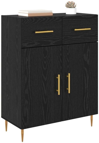 vidaXL Sideboard Schwarz Eichen-Optik 69,5 x 34 x 90 cm Holzwerkstoff 882265 Bild 2