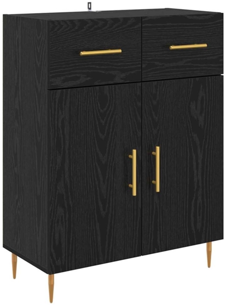 vidaXL Sideboard Schwarz Eichen-Optik 69,5 x 34 x 90 cm Holzwerkstoff 882265 Bild 1