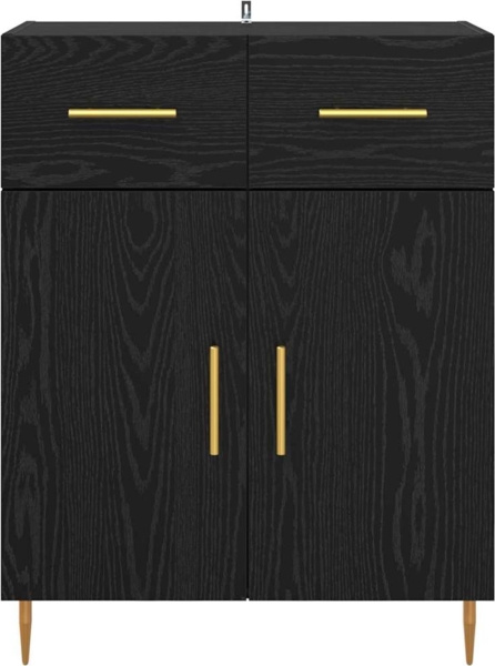 vidaXL Sideboard Schwarz Eichen-Optik 69,5 x 34 x 90 cm Holzwerkstoff 882265 Bild 5