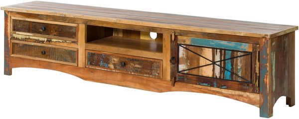 TV-Board Altholz 220x40x50 mehrfarbig lackiert NATURE OF SPIRIT #44