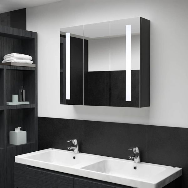 LED Spiegelschrank, Badezimmerschrank fürs Bad 89x14x62 cm