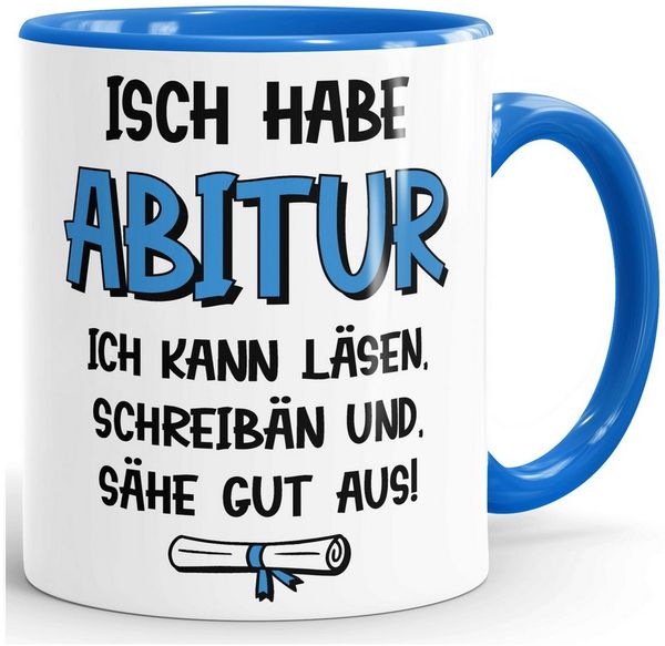 MoonWorks Tasse Kaffee-Tasse Abschlussgeschenk Lustig - Geschenk Abschluss Abitur, Keramik