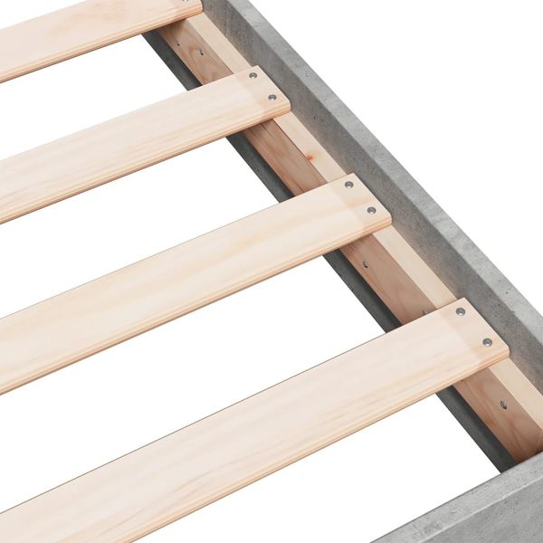 vidaXL Bettgestell Betongrau 180x200 cm Holzwerkstoff 842003 Bild 7