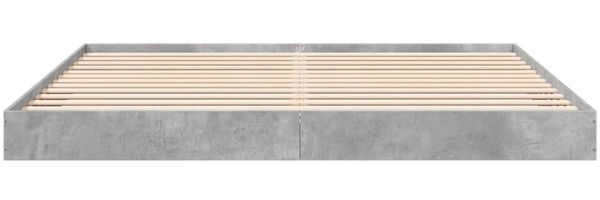 vidaXL Bettgestell Betongrau 180x200 cm Holzwerkstoff 842003 Bild 4