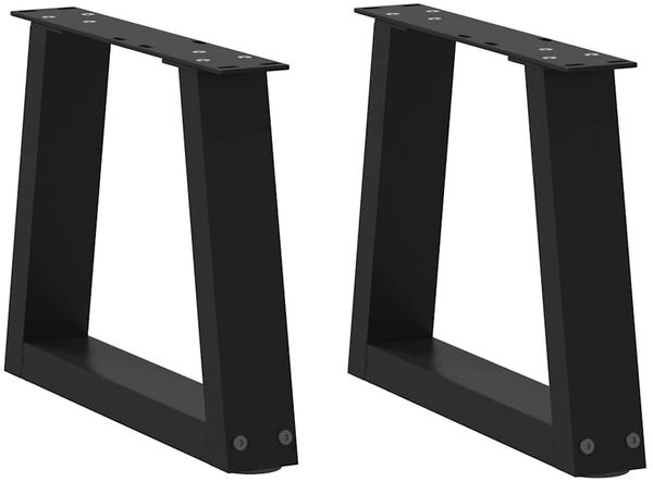 vidaXL Couchtischbeine V-Form 2 Stück Schwarz 40x(30-31,3) cm Stahl 4012524