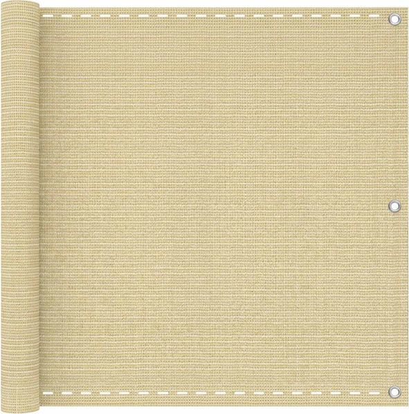 vidaXL Balkonsichtschutz Beige 120 x 1000 cm HDPE und Aluminium 4003105