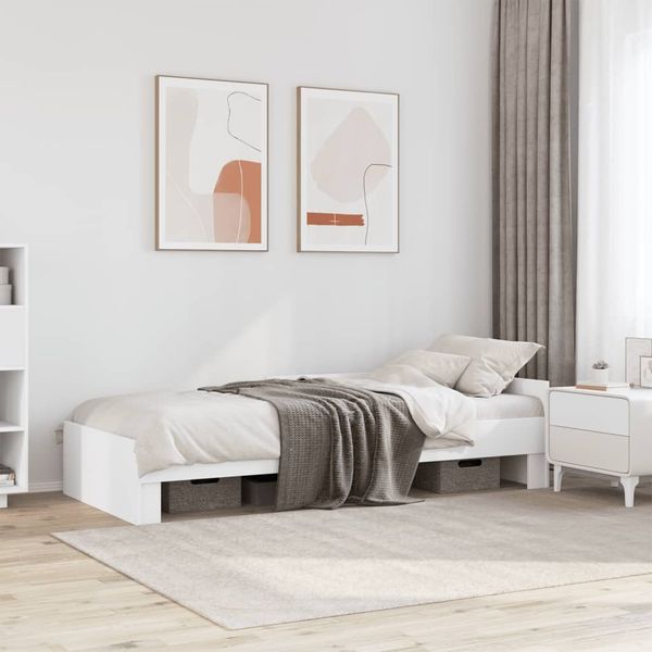 vidaXL Bettgestell Weiß 90x190 cm Holzwerkstoff 849586