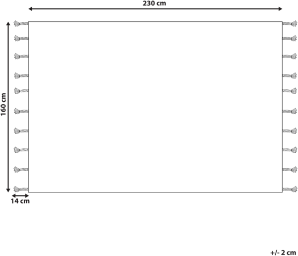 Teppich Baumwolle weiß rot 160 x 230 cm Kurzflor KENITRA Bild 2
