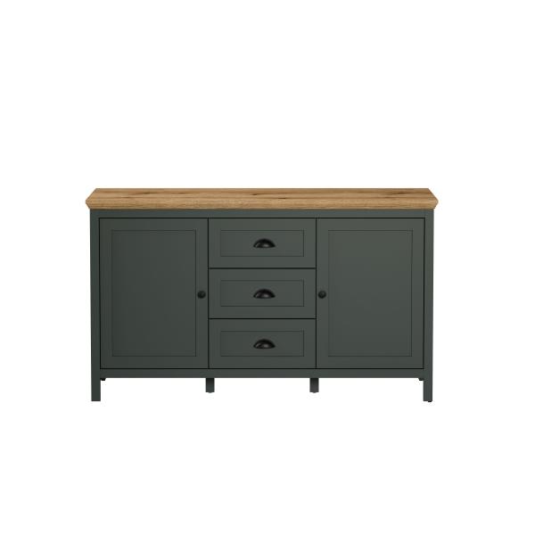 Trendteam 'Stanton' Sideboard/Buffet, Tannengrün Dekor/Evoke Eiche Nachbildung, B/H/T: 146 / 86 / 45 cm