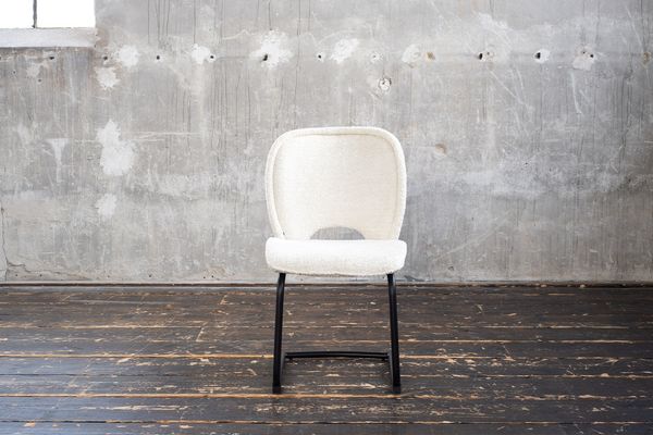 KAWOLA Stuhl JONA Esszimmerstuhl Stoff cremeweiß 92 x 59 x 49 cm