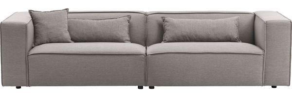 LeGer Home by Lena Gercke 3-Sitzer PIARA, Couch mit Kedernaht, Sofa in Cord, Leinenoptik o. Strukturstoff, schwarze Füße, bequemer Sitzkomfort