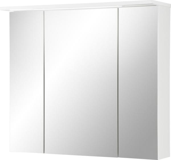 Schildmeyer Spiegelschrank 126760, melaminharzbeschichtete Spanplatte, Weiß, 80 x 16 x 72,3 cm