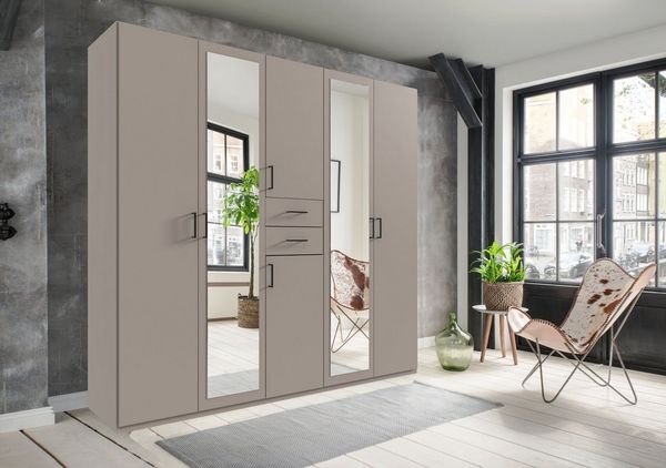 Wimex Kleiderschrank Diver Drehtürenschrank mit Spiegel, 180, 225 o. 270cm breit Bestseller Schlafzimmerschrank wahlweise 3 Innenausstattungen
