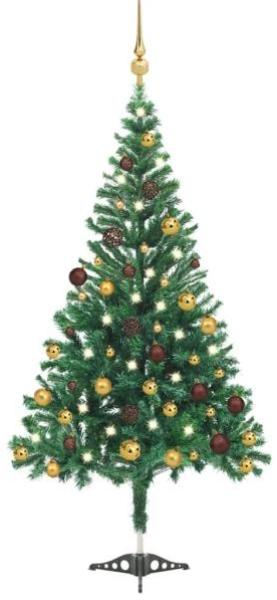 vidaXL Künstlicher Weihnachtsbaum Beleuchtung Kugeln 180cm 564 Zweige 3077489