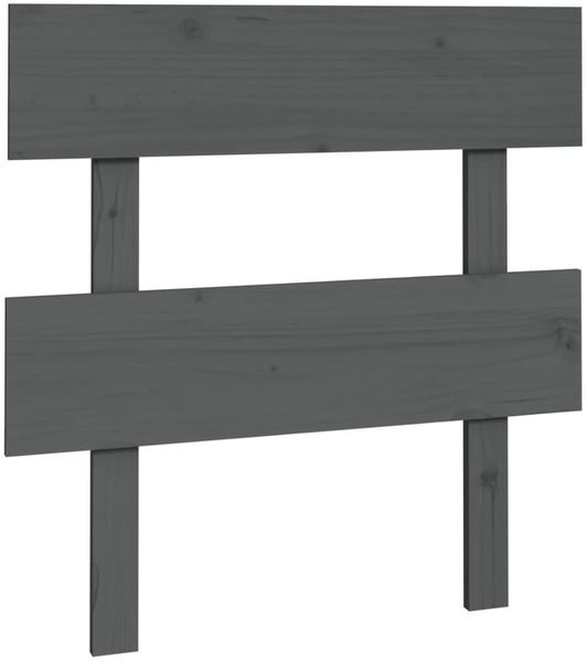 Kopfteil, Bettkopfteil, Minimalistisch Grau 93,5x3x81 cm Massivholz Kiefer