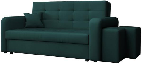 Schlafsofa Viva Home III, Nische für Hocker auf der rechten Seite, Farbe: Manila 37