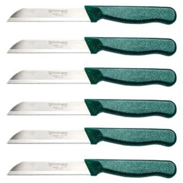 Visaggio Obstmesser Solingen Allzweckmesser Schälmesser Gemüsemesser Küchenmesser, Wellenschliff Solingen Messer, Flitter Optik, Edelstahl (rostfrei) Bild 5