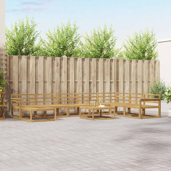 vidaXL Outdoor-Sofagarnitur 9 pcs Weiß Massivholz Akazie 3386888