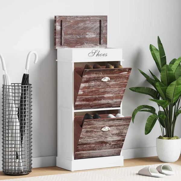 vidaXL Schuhschrank Braun 50 x 28 x 98 cm Paulownia Holz 284088