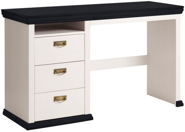 Home affaire Schreibtisch Konrad, aus zertifiziertem Massivholz, mit Schubladen, Breite 129 cm