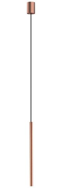 Licht-Erlebnisse Pendelleuchte CULT, Metall G9 Ø 2,5 cm rund H: max. 130 cm in Kupfer matt Modern